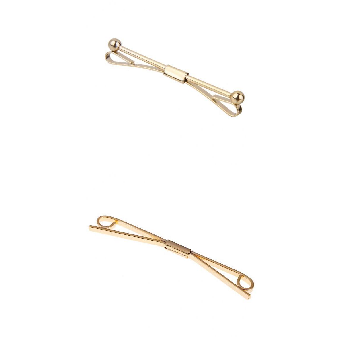 2pcs Gold Alloy Tie Collar Bar - đánh giá và giá Tie Bar Set Gift