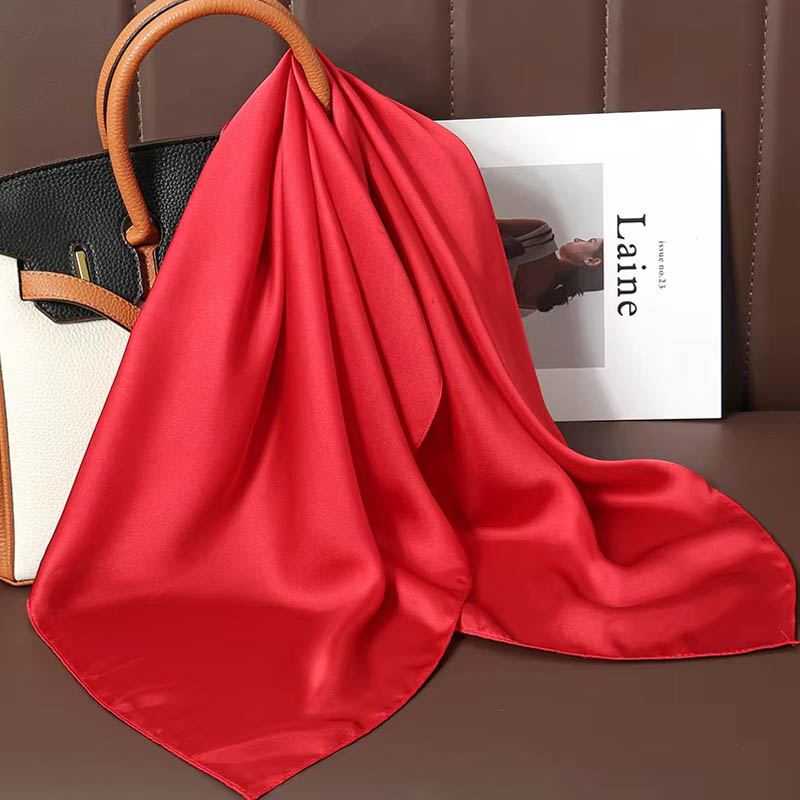 Luxury Solid Color Silk Square - đánh giá và giá Scarf Silk Square