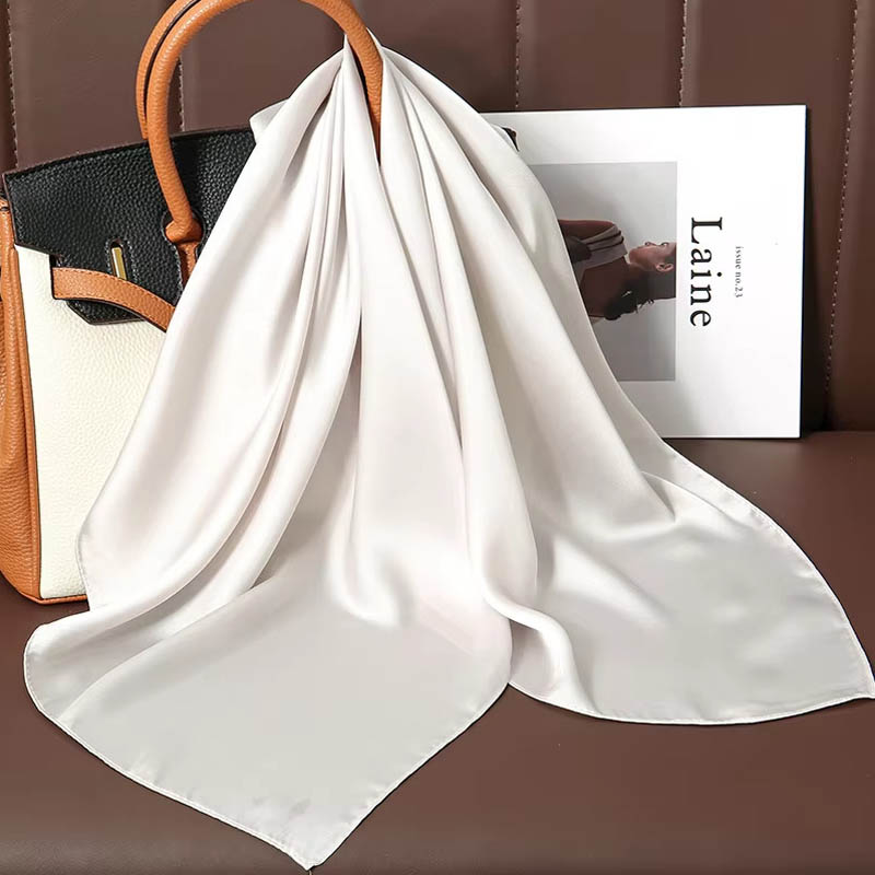 Luxury Solid Color Silk Square - đánh giá và giá Scarf Silk Square