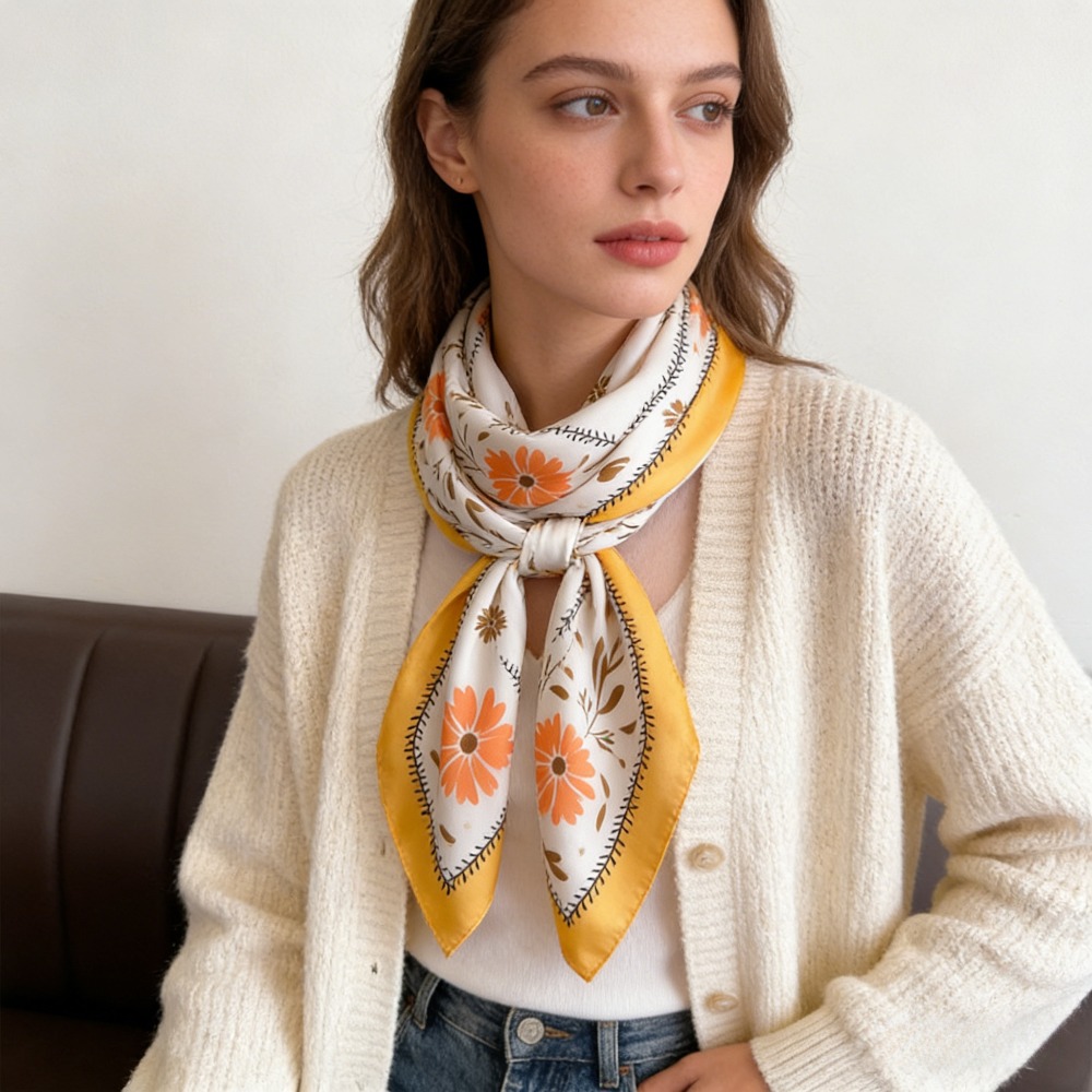1Pc new printed fashion silk s - đánh giá và giá Scarf Silk Square