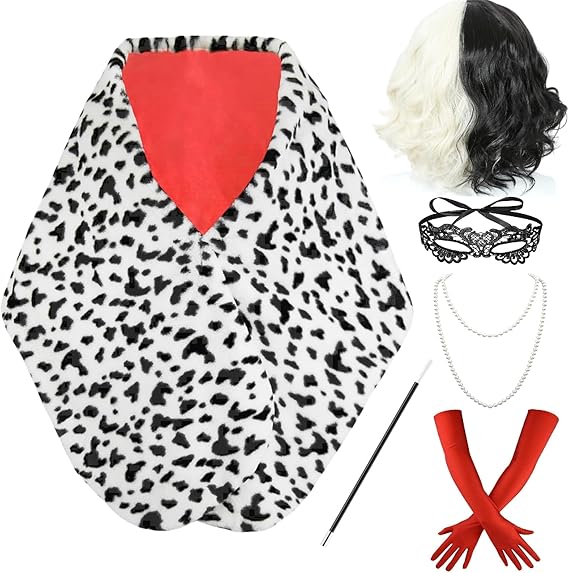 Disfraz Party Women Cruella De - đánh giá và giá Face Scarf Mask