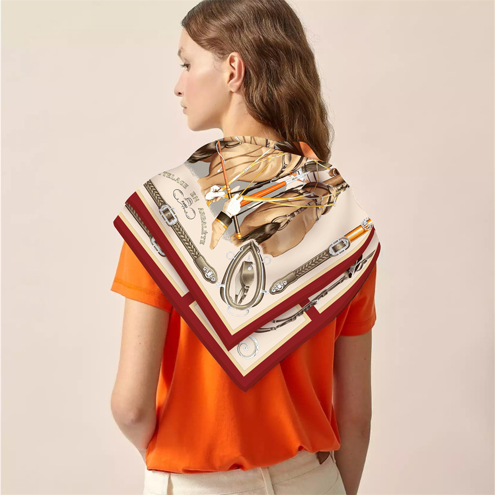 Khăn lụa nữ in hình ngựa khăn  - đánh giá và giá Face Scarf Mask