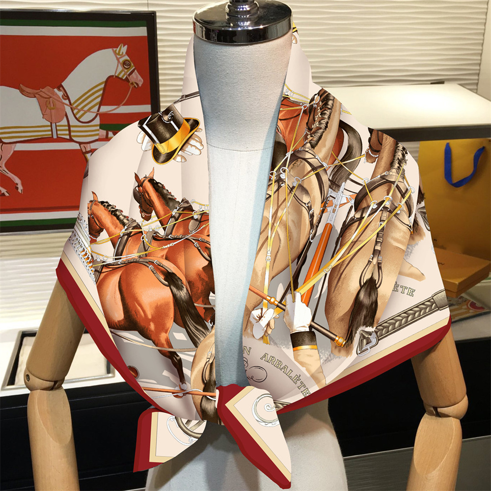 Khăn lụa nữ in hình ngựa khăn  - đánh giá và giá Face Scarf Mask