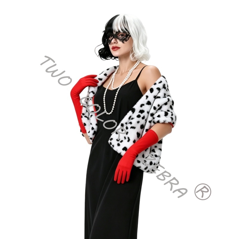Cruella Deville Cosplay Costum - đánh giá và giá Face Scarf Mask